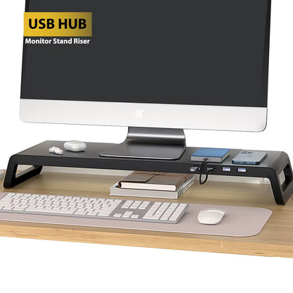 Computer Monitor Stand Riser with or without USB3.0 Hub Monitor Holder Desk Support Keyboard Mouse Storage Fast Shipping